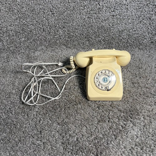 Vintage cream rotary dial - cream,