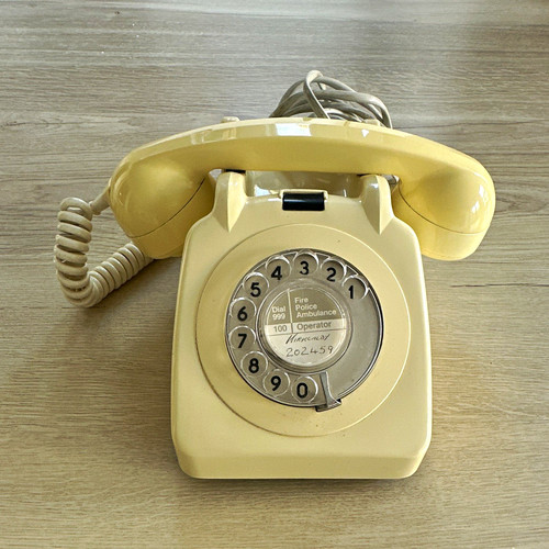 Cream gpo 706 rotary dial - cream, desk